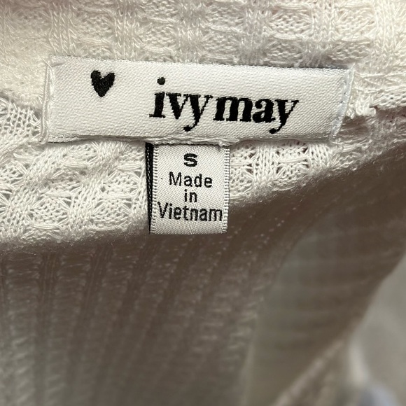 #0274 IIvy May Women’s Color Block Open Knit Sweater Small - Picture 3 of 4